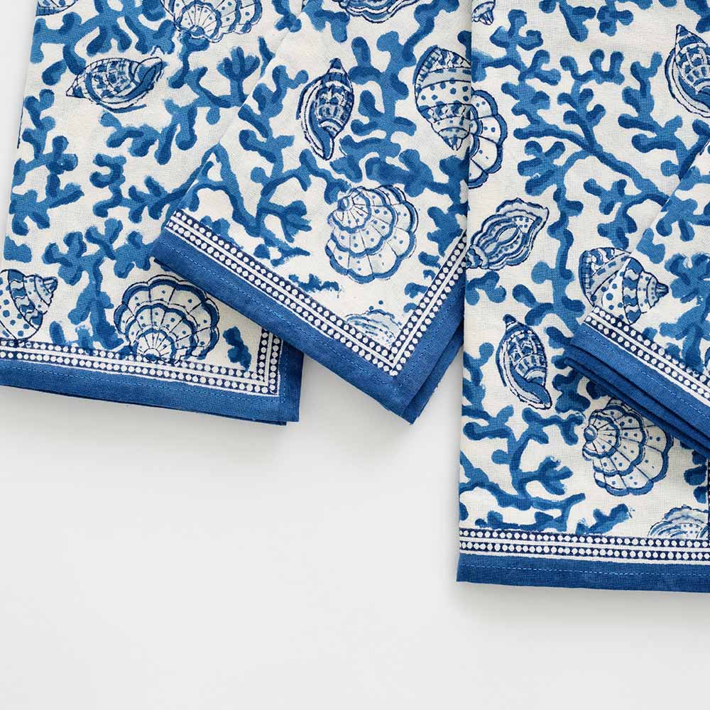 Coral & Shell Napkins | Set of 4