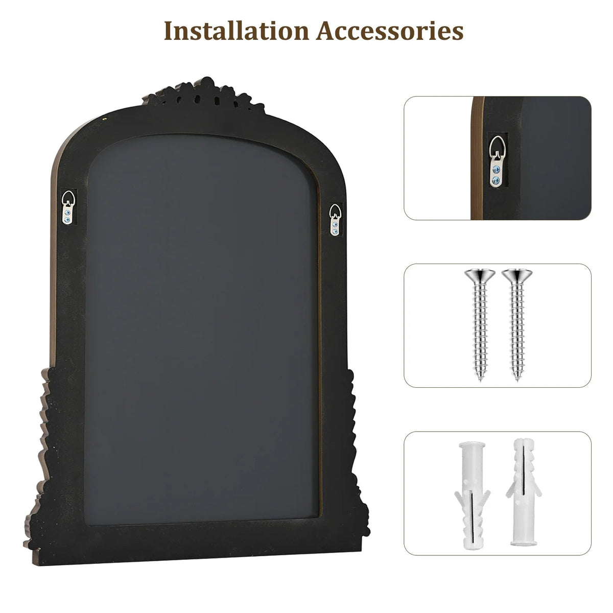32"X 24" Arched Vanity Mirror Decor Wall Mirror for Bathroom,Antique Gold