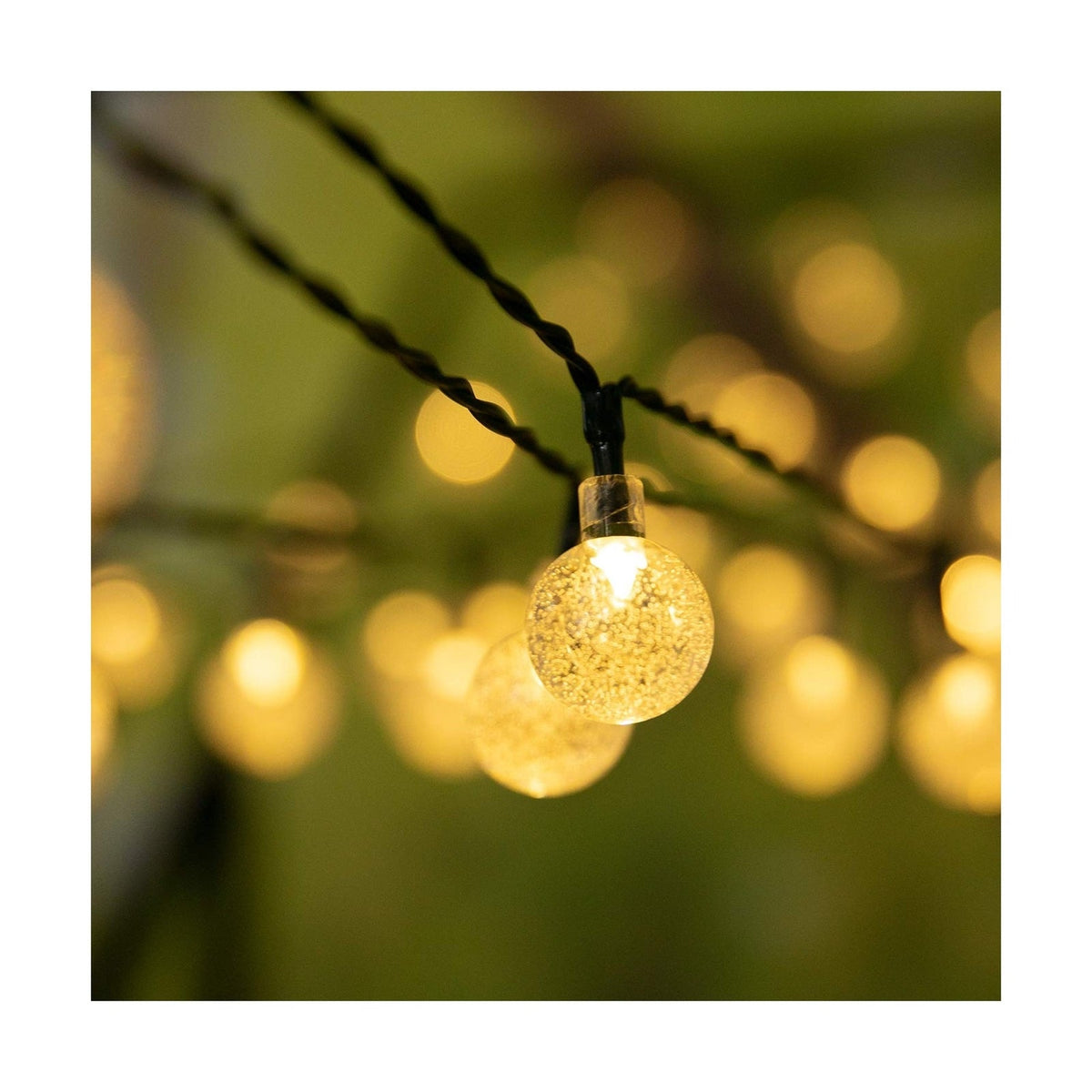 Solar String Lights Outdoor 60 LED 36FT Crystal Globe Lights with 8 Lighting ...