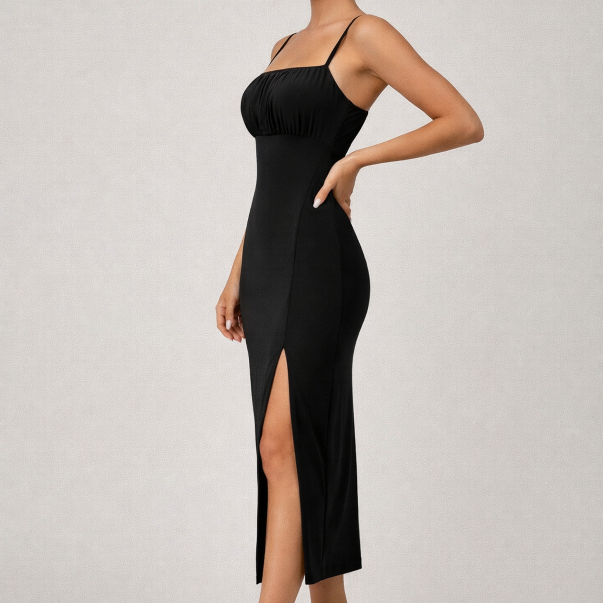 Lila | Midi Dress with Side Split