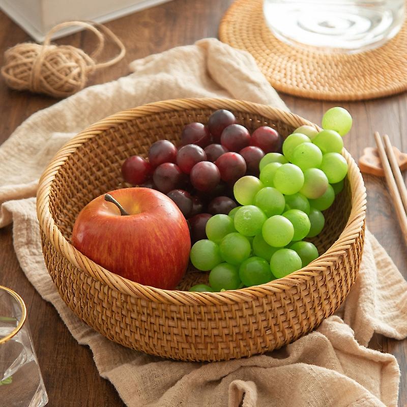 New Handwoven Storage Basket Rattan Storage Tray