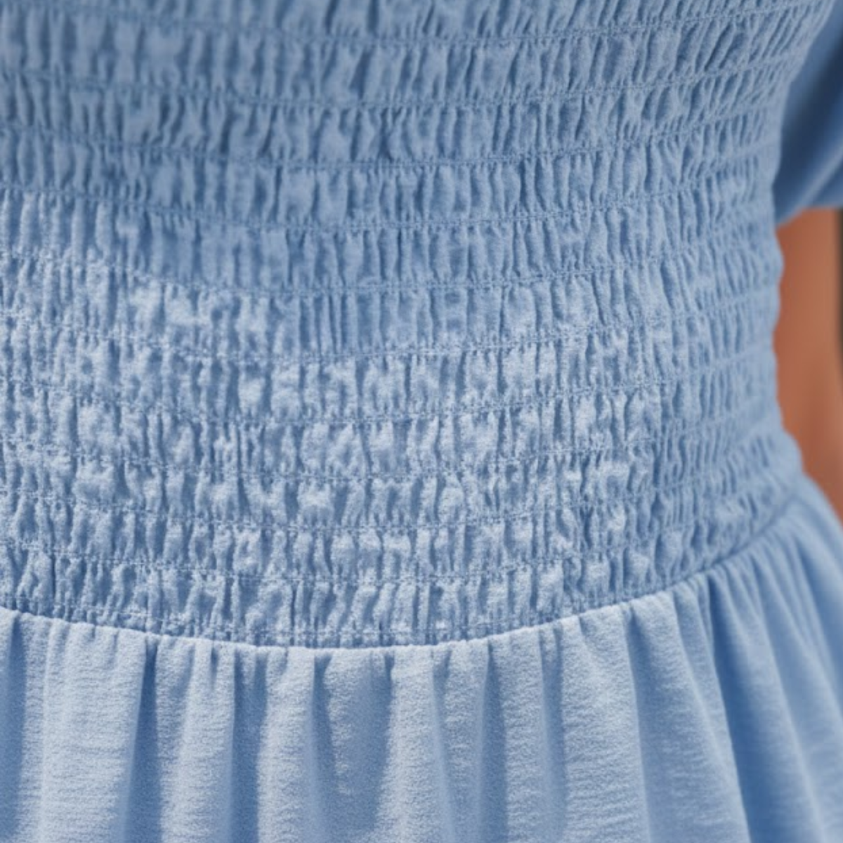 Evie | Midi Dress with Smocked Bodice