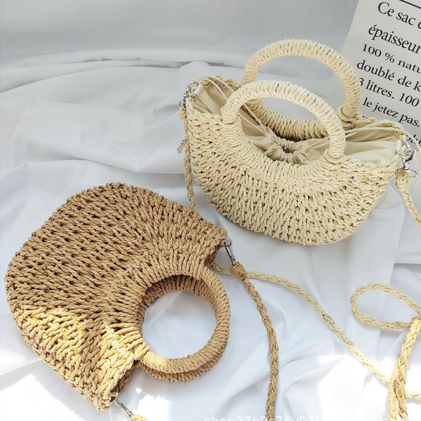 French Riviera Straw Tote – Artisan Woven Summer Elegance