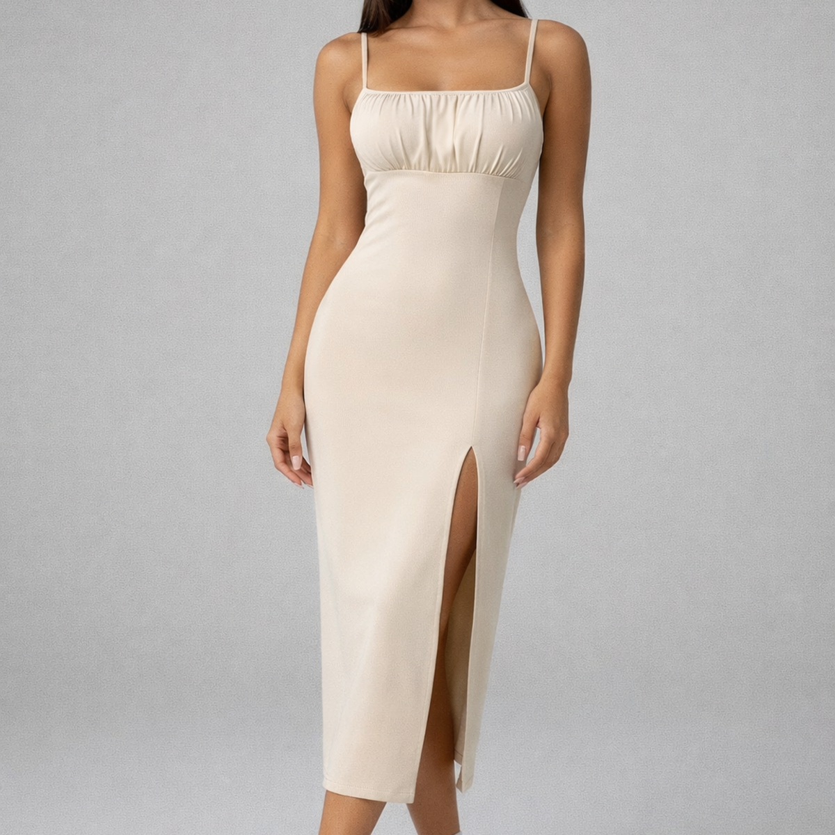 Lila | Midi Dress with Side Split