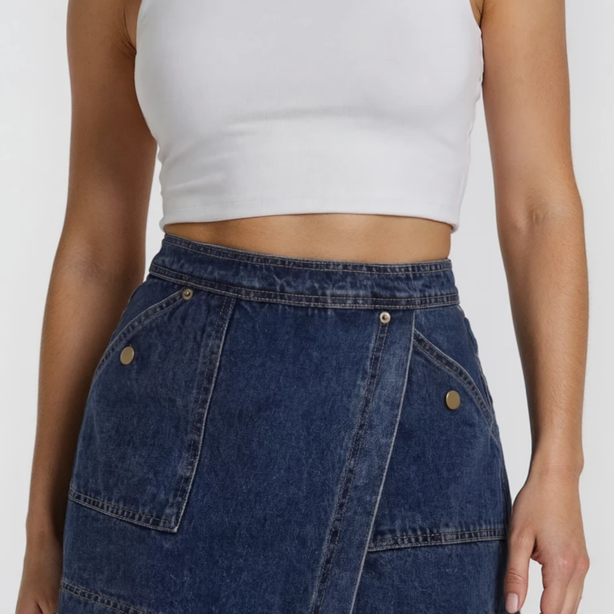 Holly | Denim Mini Skort