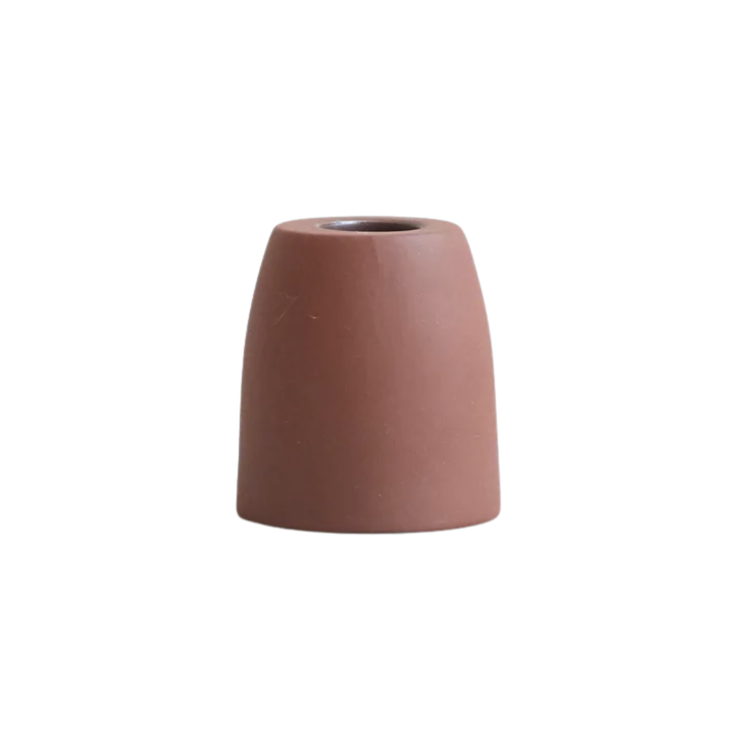 Petite Ceramic Taper Holder | Earth