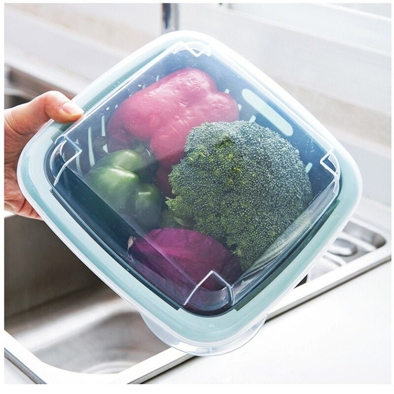 Double layer drain Basket with lid 2 Basket