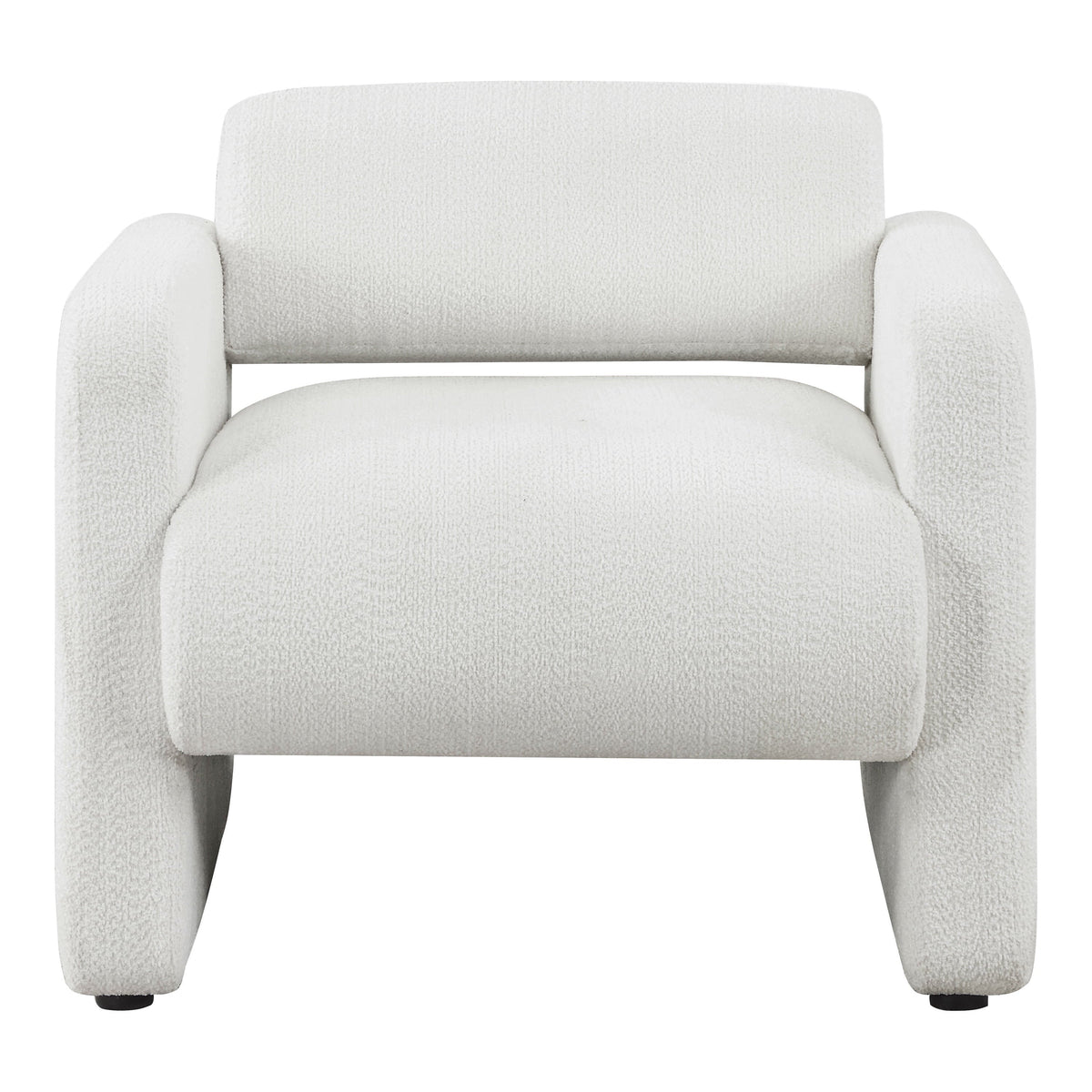 Prie Modern Boucle Fabric Indoor Armchairs & Accent Chairs, White