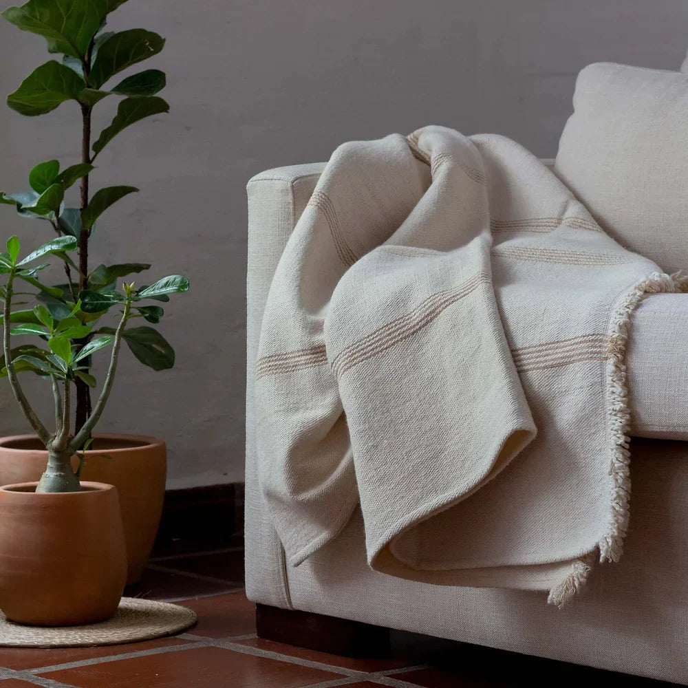 Poyvi Throw | Sand Stripe