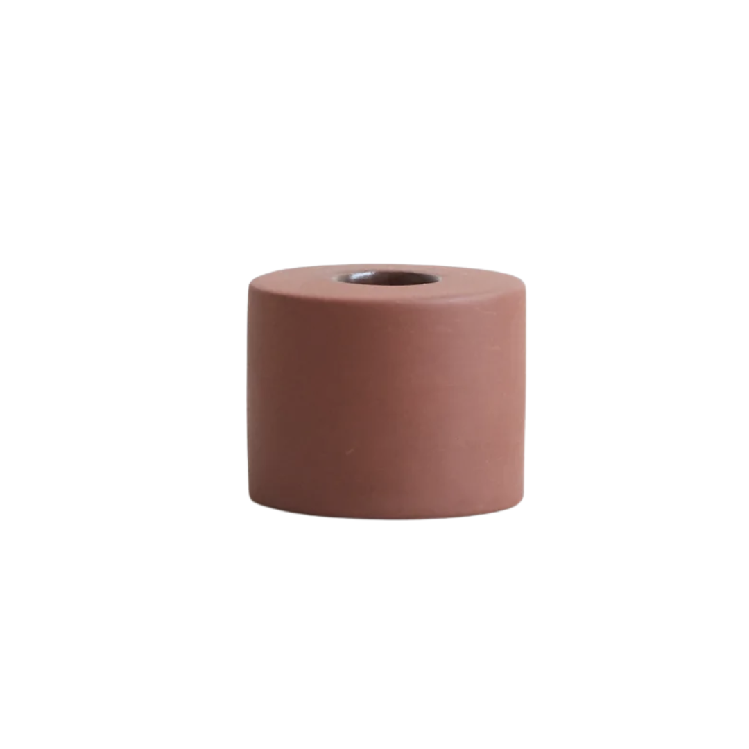 Petite Ceramic Taper Holder | Earth
