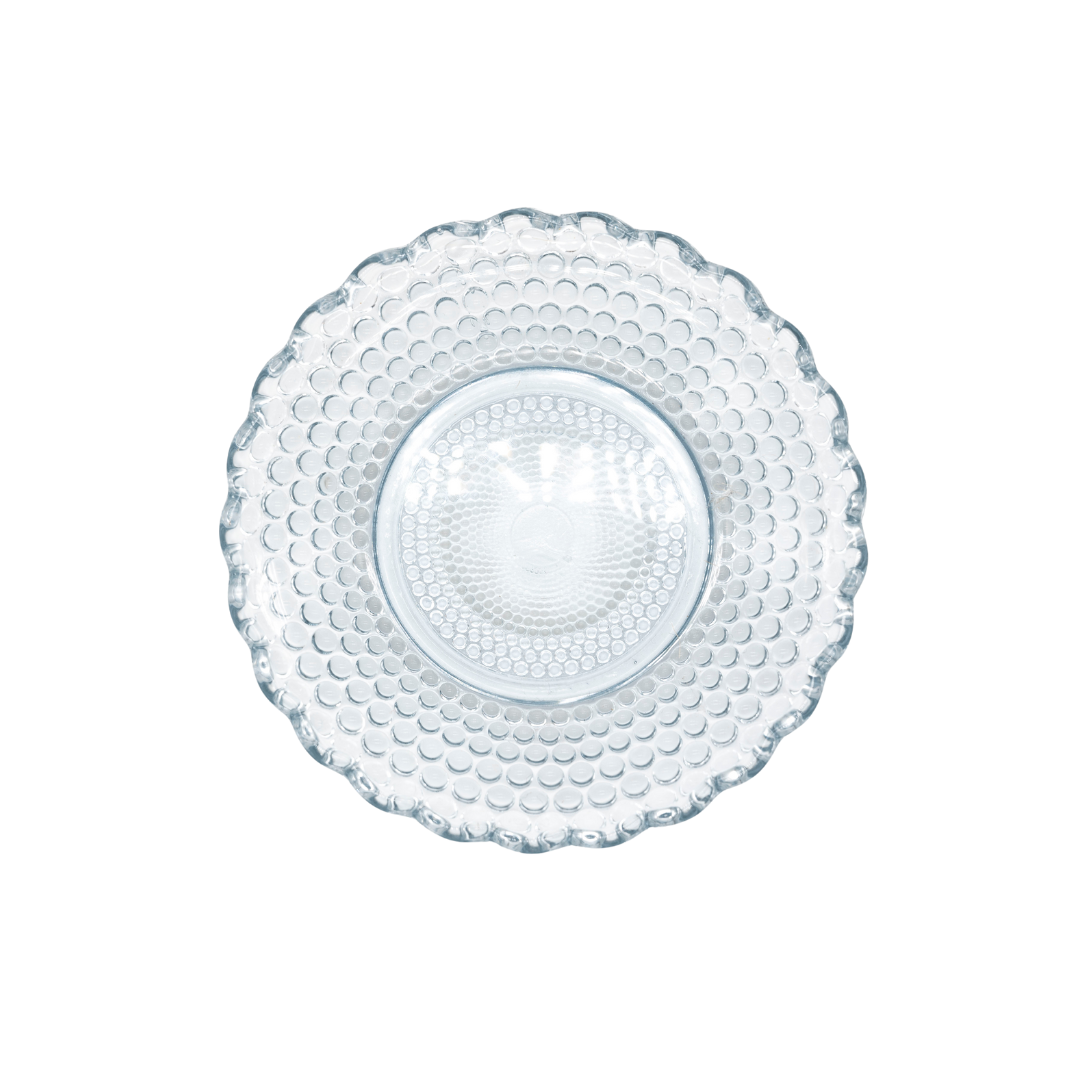 Dentelle Petit Point Glass Plate | Blue