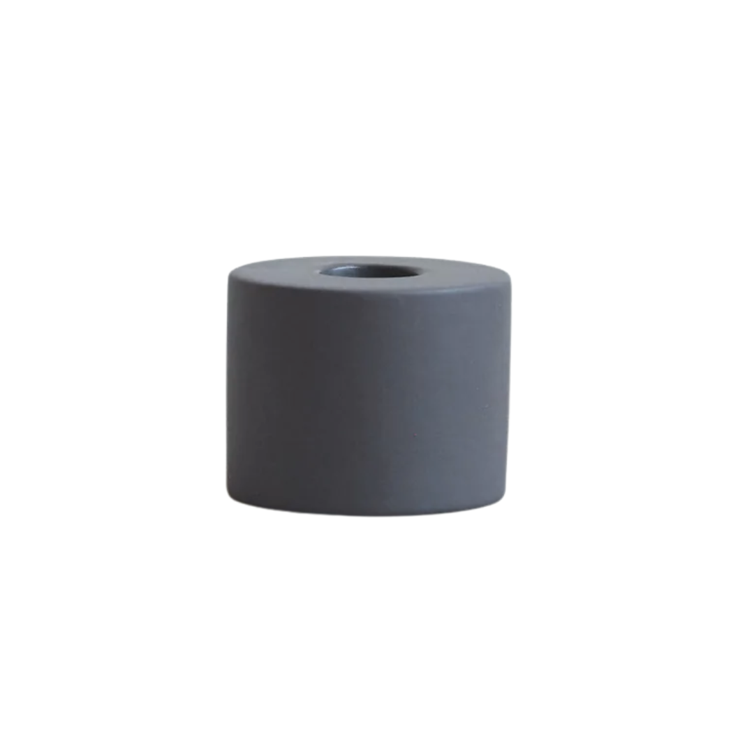 Petite Ceramic Taper Holder | Smoke