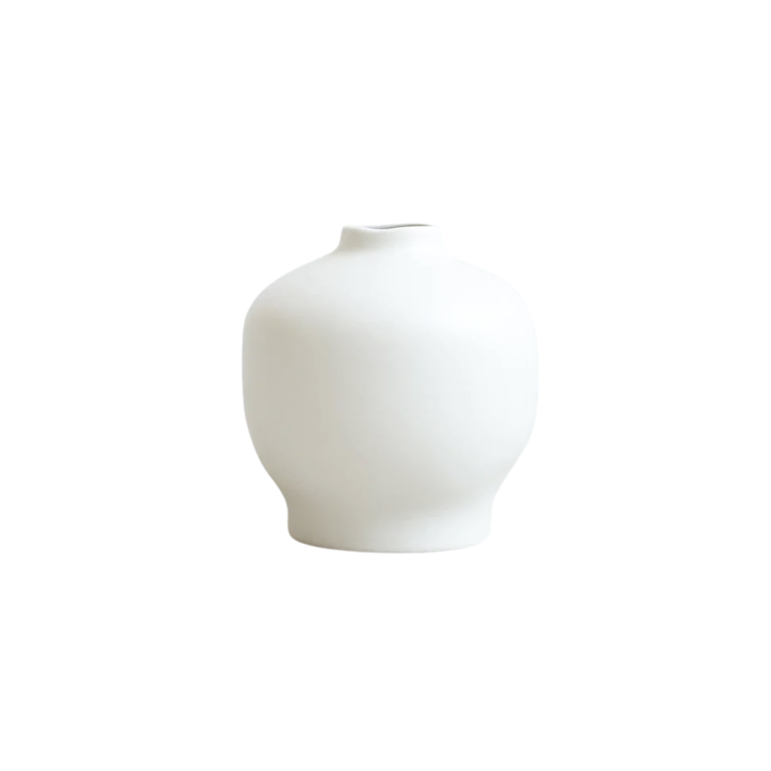 Ceramic Blossom Vase | Matte White