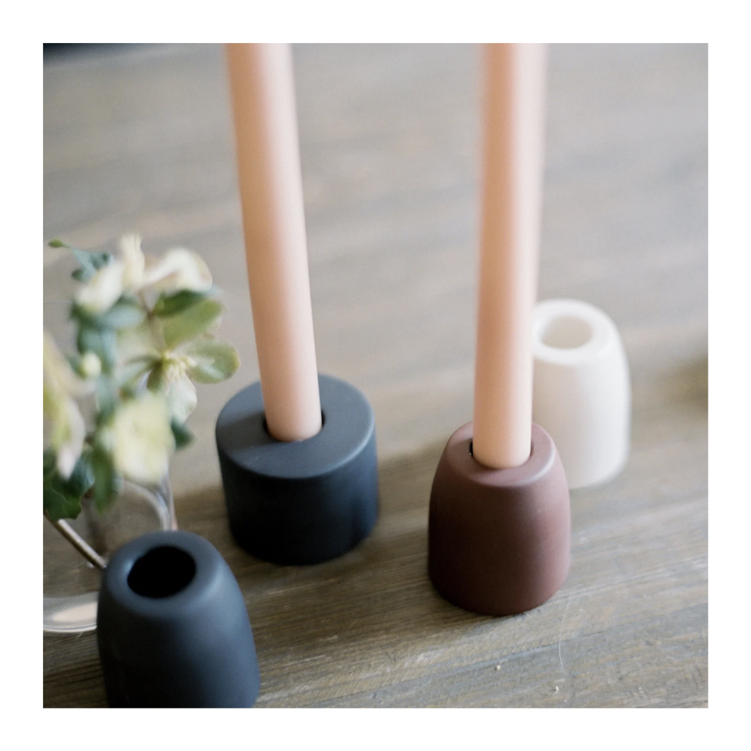 Petite Ceramic Taper Holder | Smoke