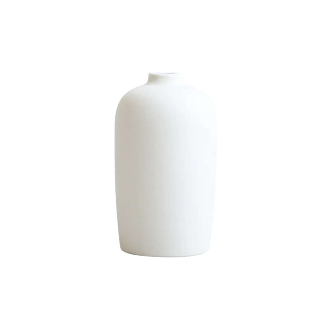 Ceramic Blossom Vase | Matte White