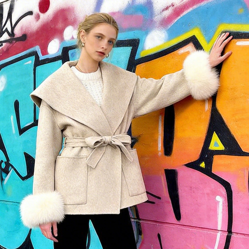 Women's Double-Faced Wool Winter Coat | Elegant Loose-Fit Outerwear