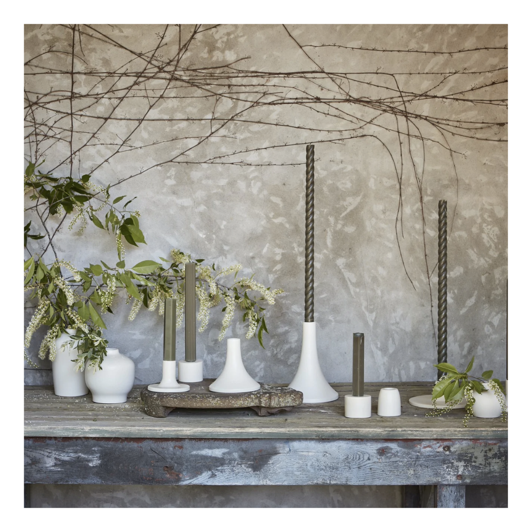 Ceramic Blossom Vase | Matte White