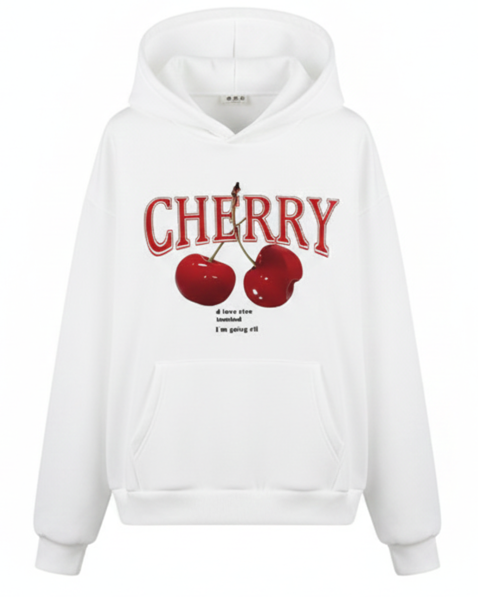 Megan | Printed Cherry Hoodie