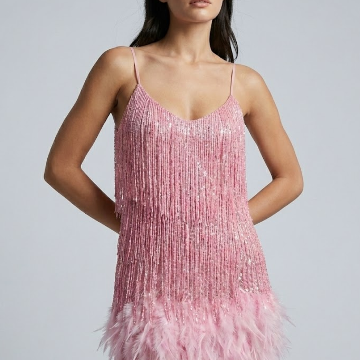 Jane | Feather Mini Dress