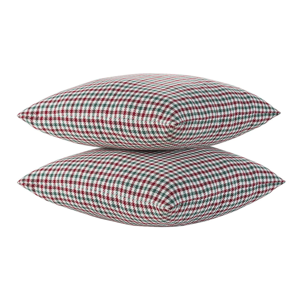 18" X 18" Multi Holiday Houndstooth Decorative Pillows (2 Count)