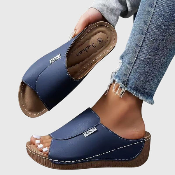 Beige Orthopedic Slip-On Sandals | Estelle Collection 2