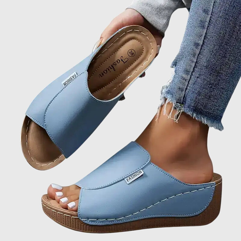 Beige Orthopedic Slip-On Sandals | Estelle Collection 6