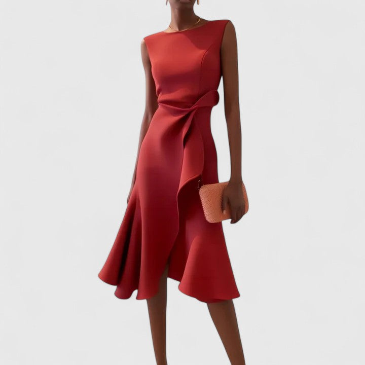 Black Draped Asymmetrical Sleeveless Shift Dress | Mish Collection 0