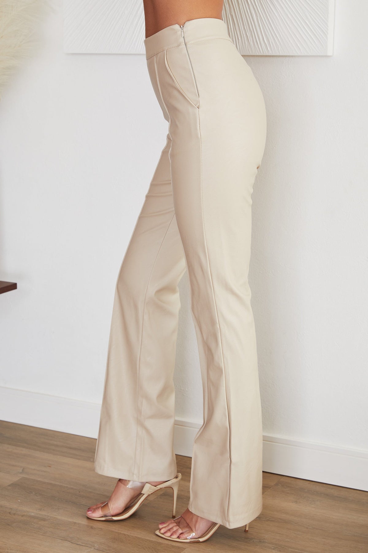 Black Faux Leather Straight Leg Trousers | Sienna Collection 2