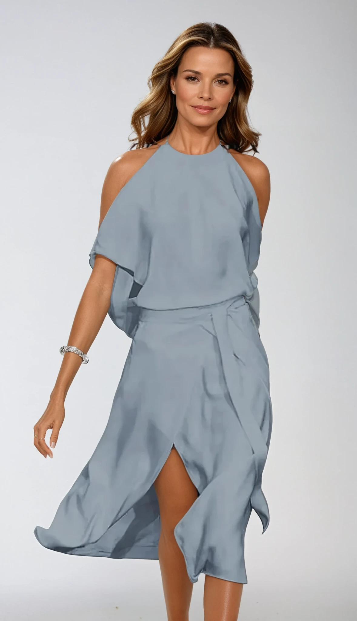 Black Halter Neck Wrap Evening Dress | Haven Collection 1