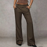 Black High Waist Flared Wide Leg Trousers for Smart-Casual Wear | Willow Collection 2