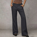 Black High Waist Flared Wide Leg Trousers for Smart-Casual Wear | Willow Collection 3