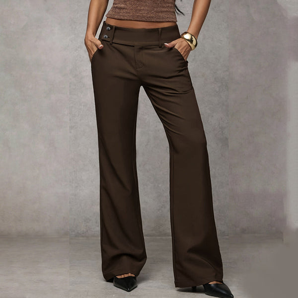 Black High Waist Flared Wide Leg Trousers for Smart-Casual Wear | Willow Collection 4