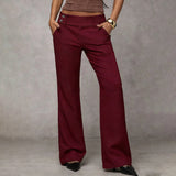 Black High Waist Flared Wide Leg Trousers for Smart-Casual Wear | Willow Collection 8