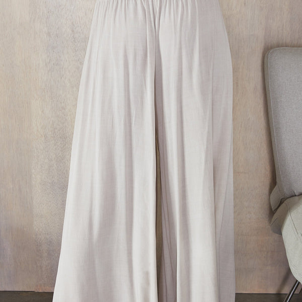 Black Wide Leg Trousers Women Smocked Waist Relaxed Casual Pants | Sienna Collection 3