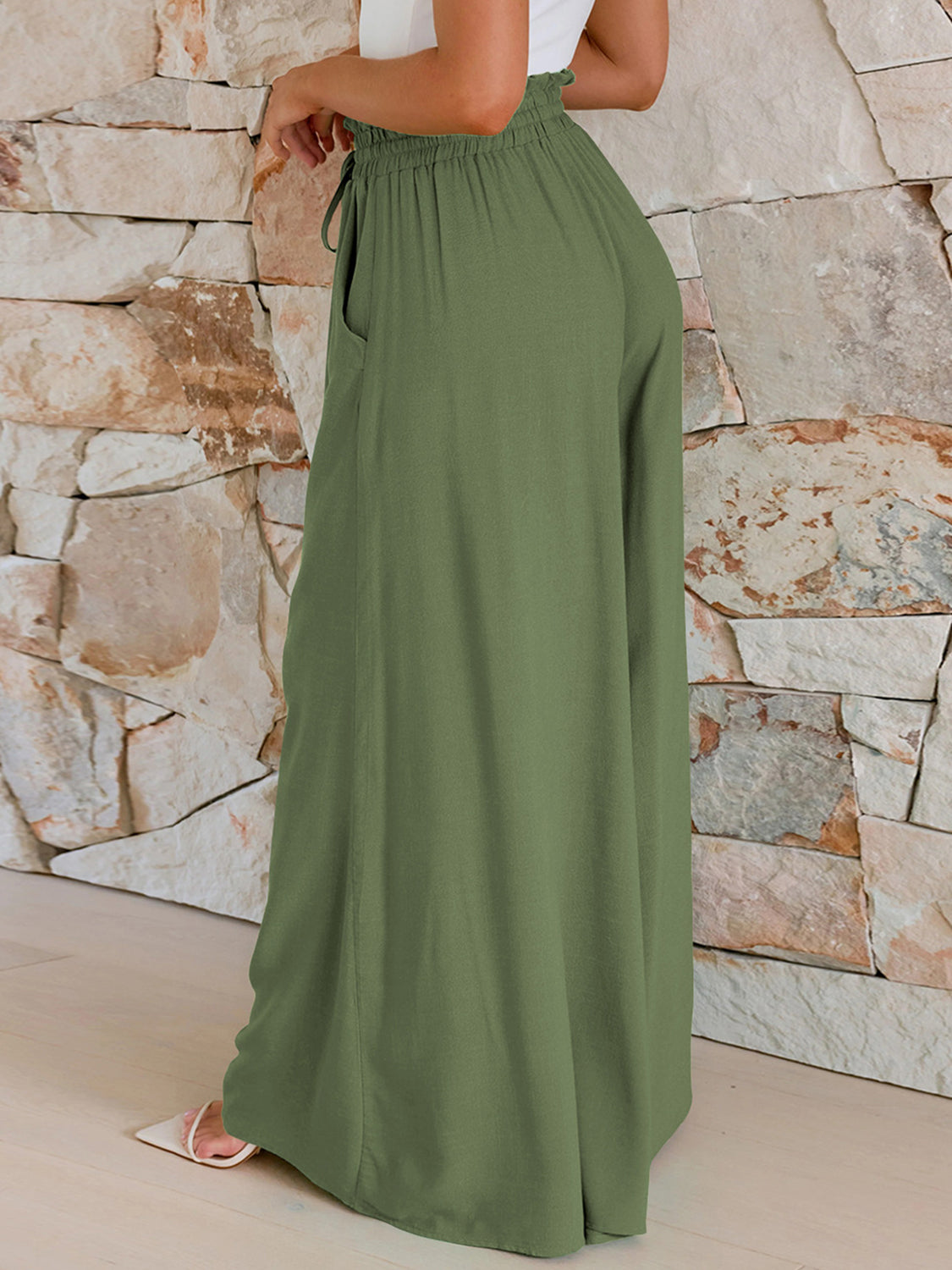 Black Wide Leg Trousers with Pockets for Women | Dorian Collection 2