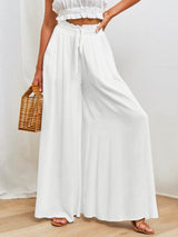 Black Wide Leg Trousers with Pockets for Women | Dorian Collection 9
