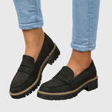 Brown Suede Slip-On Loafers for Women | Destiny Collection 0