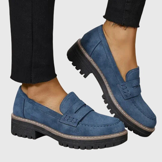 Brown Suede Slip-On Loafers for Women | Destiny Collection 6