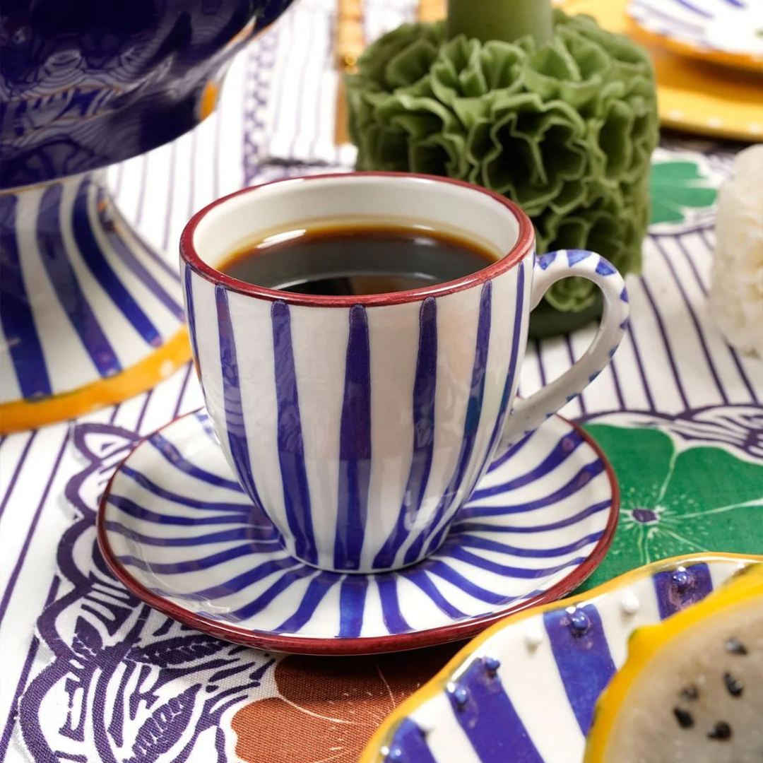 Etched Flower Coffee Set