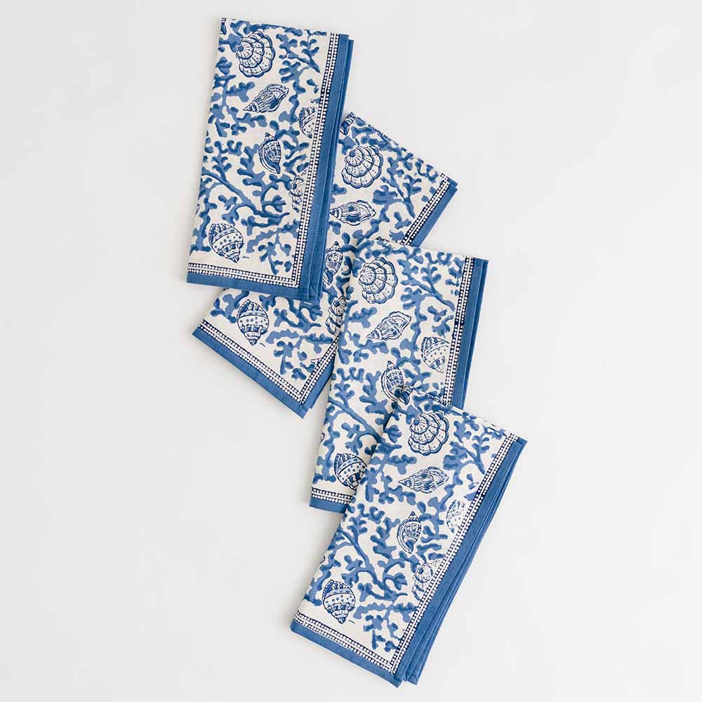 Coral & Shell Napkins | Set of 4