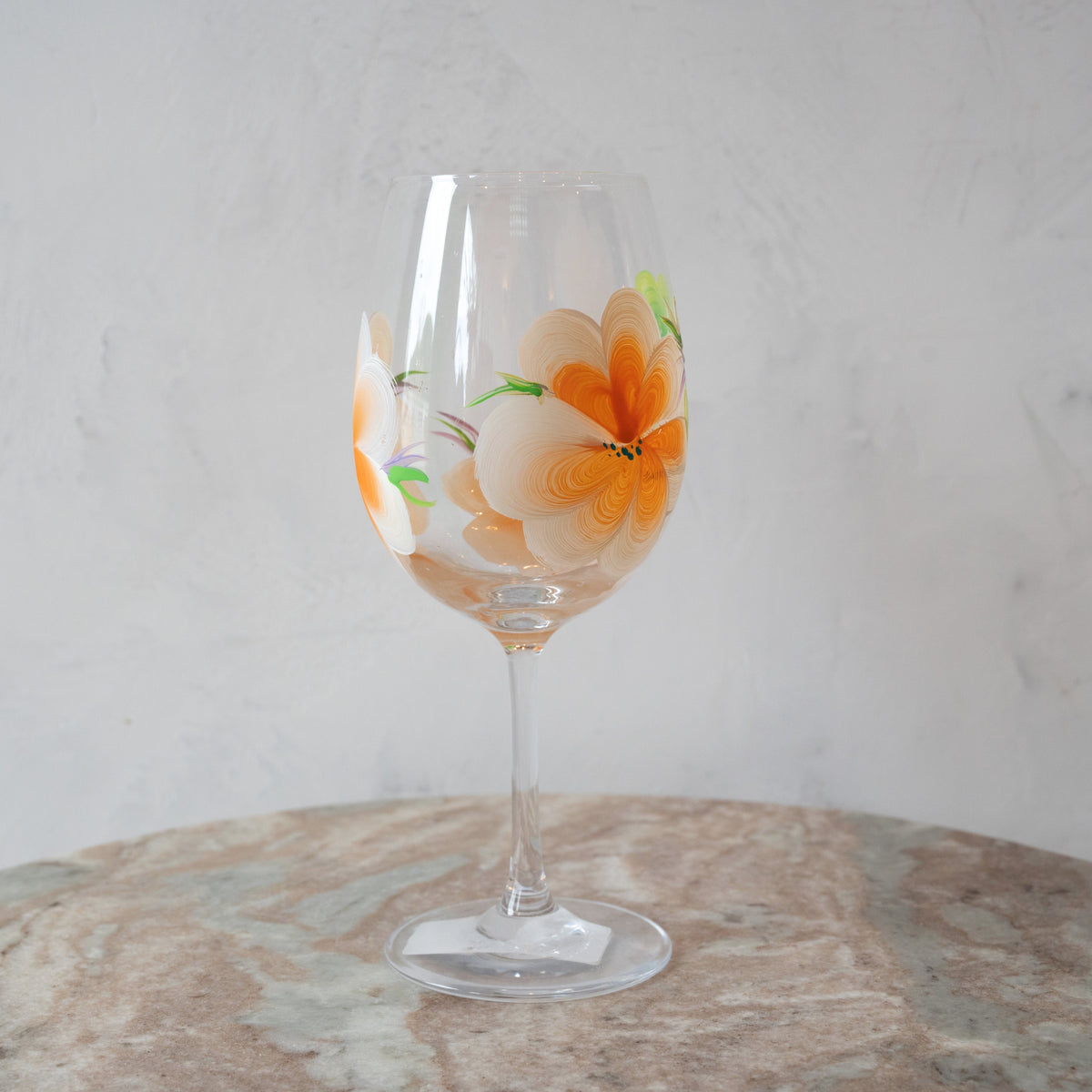 Hand Painted Wine Glasses - Set of 6