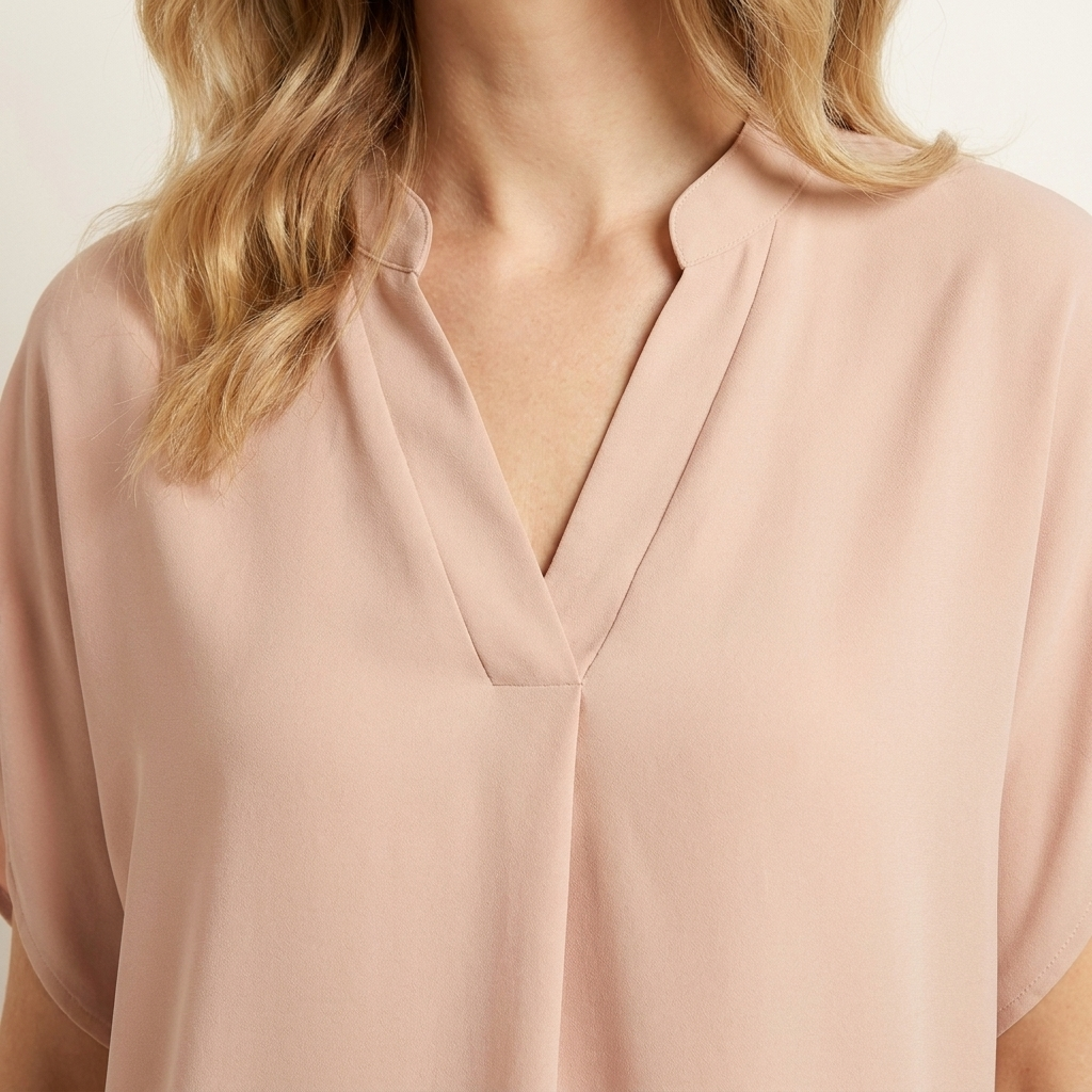 Draped V-Neck Sleeveless Relaxed Fit Blouse for Work & Evening | Delora Collection 6