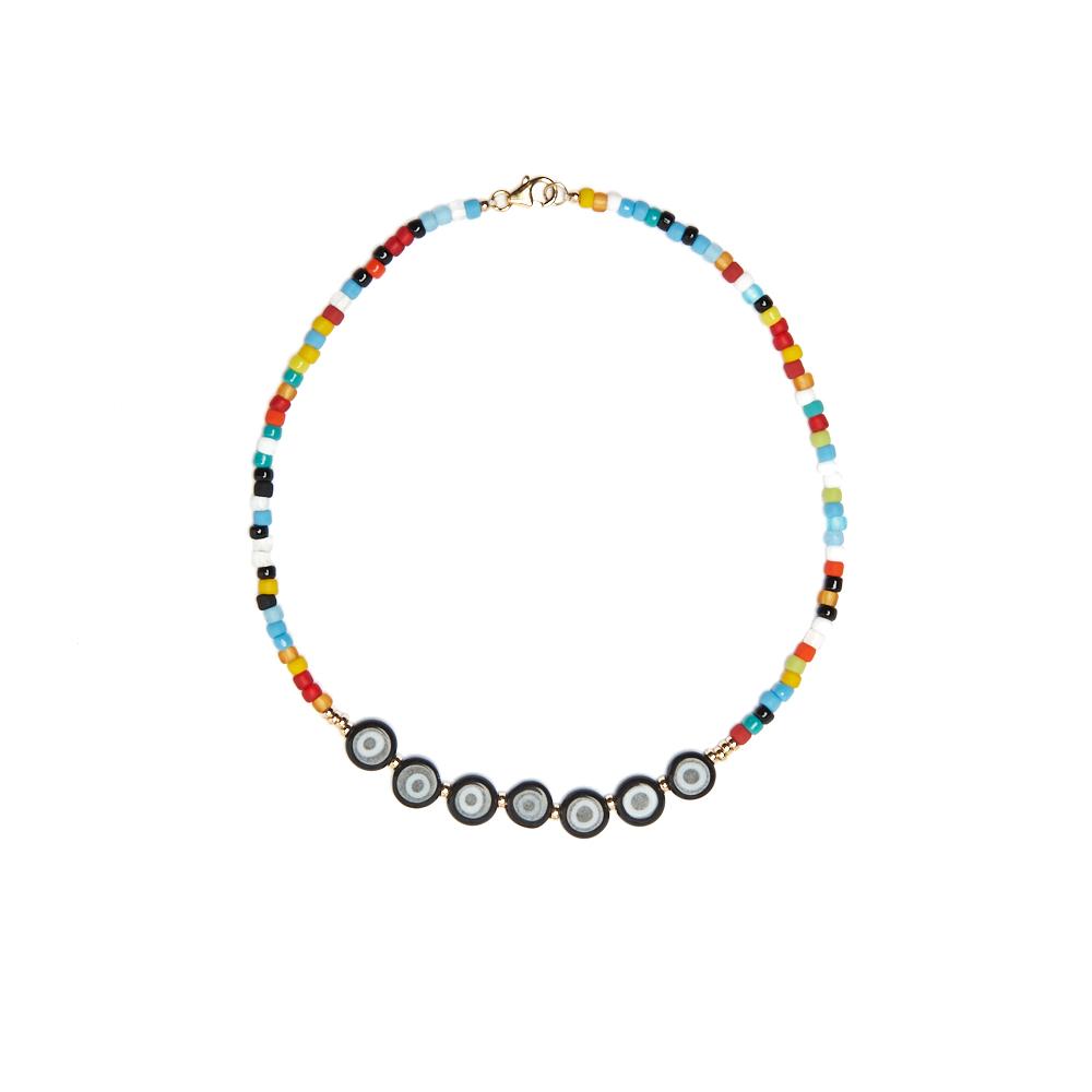 Evil Black Eye & Beads Necklace