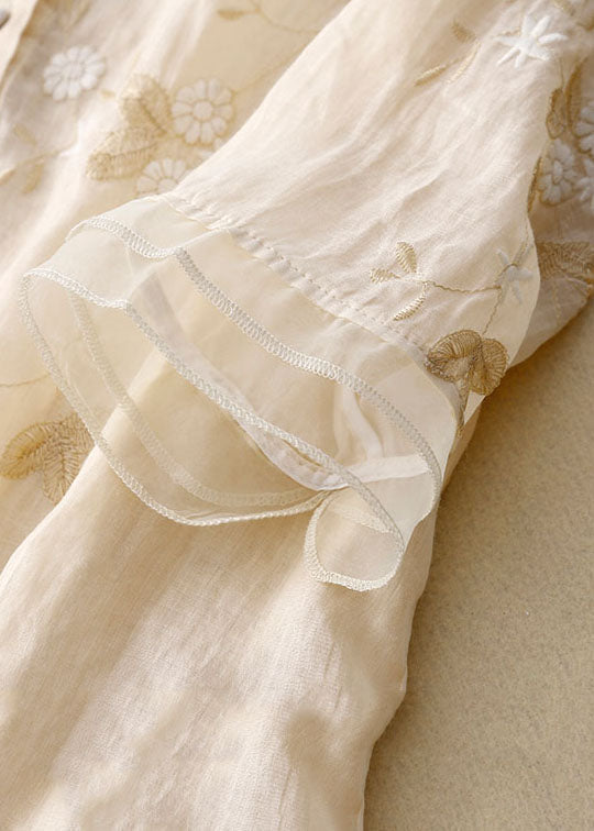 Floral Embroidered Round Neck Short Sleeve Relaxed Blouse | Roselia Collection 3