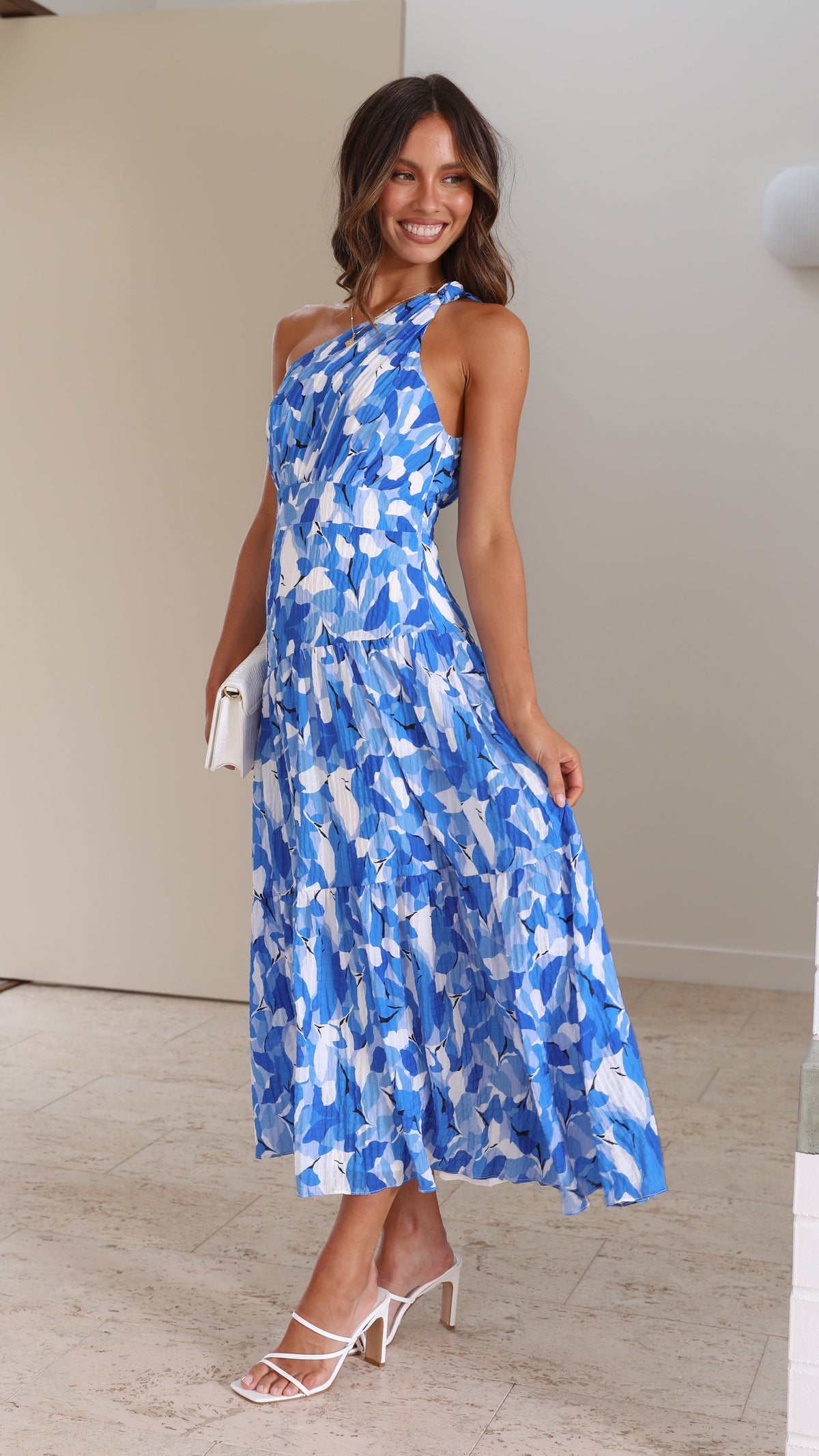 Floral Printed One-Shoulder Maxi Wedding Guest Dress | Willow Collection 2