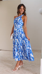 Floral Printed One-Shoulder Maxi Wedding Guest Dress | Willow Collection 2