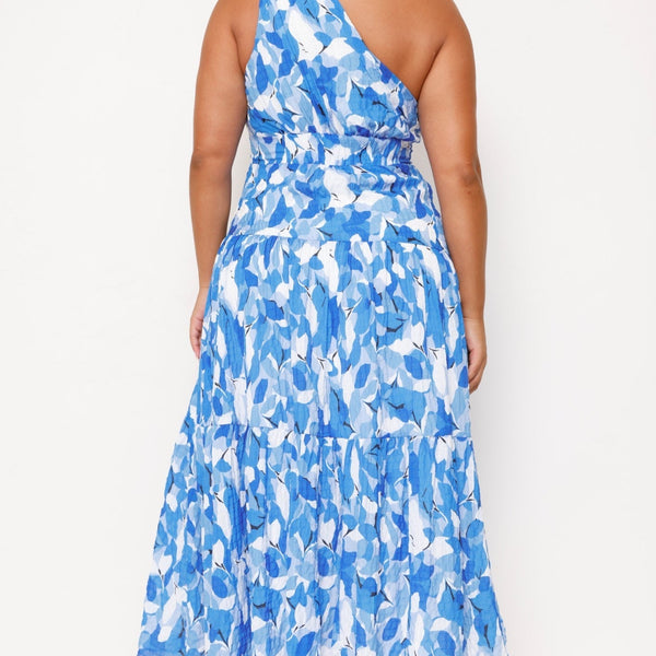 Floral Printed One-Shoulder Maxi Wedding Guest Dress | Willow Collection 3