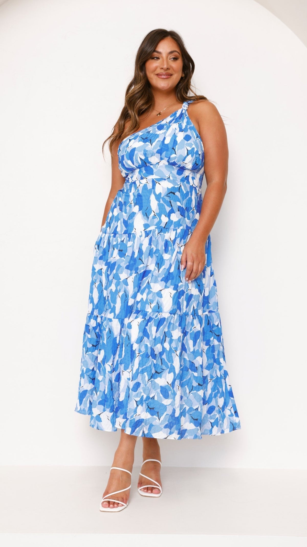 Floral Printed One-Shoulder Maxi Wedding Guest Dress | Willow Collection 6