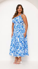 Floral Printed One-Shoulder Maxi Wedding Guest Dress | Willow Collection 7