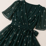 Floral Wrap V-Neck Midi Dress with Tummy Control | Felina Collection 8